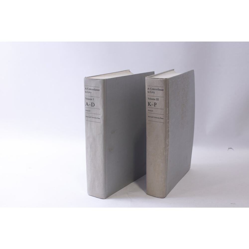 A Concordance to Livy, Volumes 1 and 3, A-D, K-P, Packard, 1968, Harvard